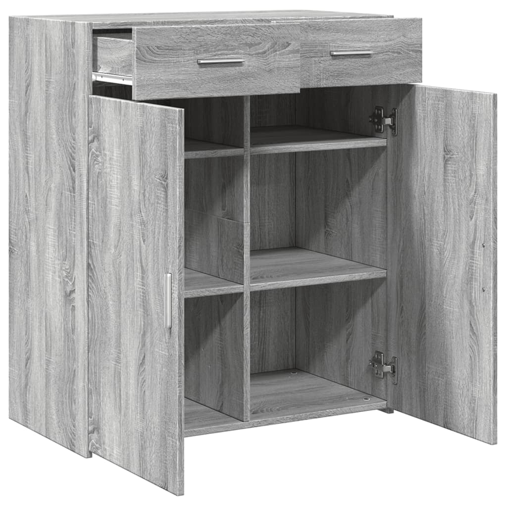 Sideboard Grau Sonoma 80x42,5x93 cm Holzwerkstoff