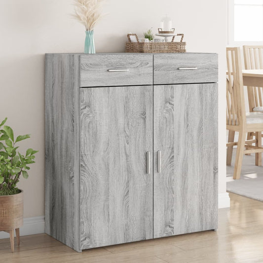 Sideboard Grau Sonoma 80x42,5x93 cm Holzwerkstoff