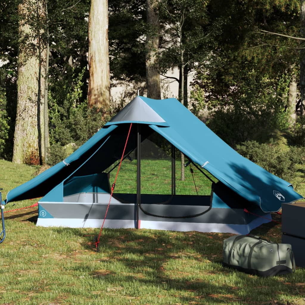 Campingzelt 2 Personen Blau Wasserdicht