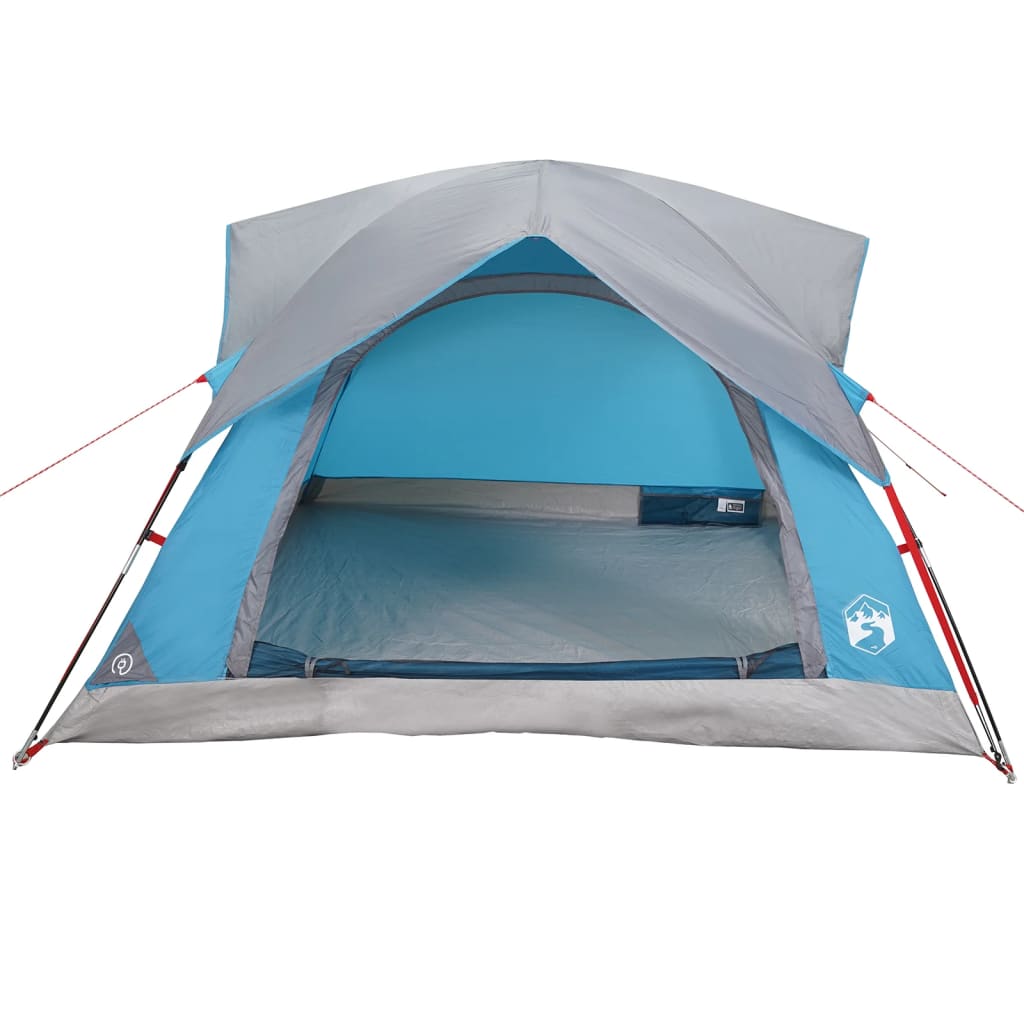 Campingzelt 4 Personen Blau Wasserdicht