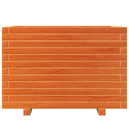 Pflanzkübel Wachsbraun 70x40x49,5 cm Massivholz Kiefer