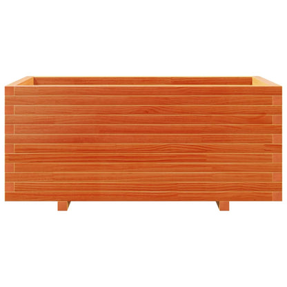 Pflanzkübel Wachsbraun 110x60x49,5 cm Massivholz Kiefer