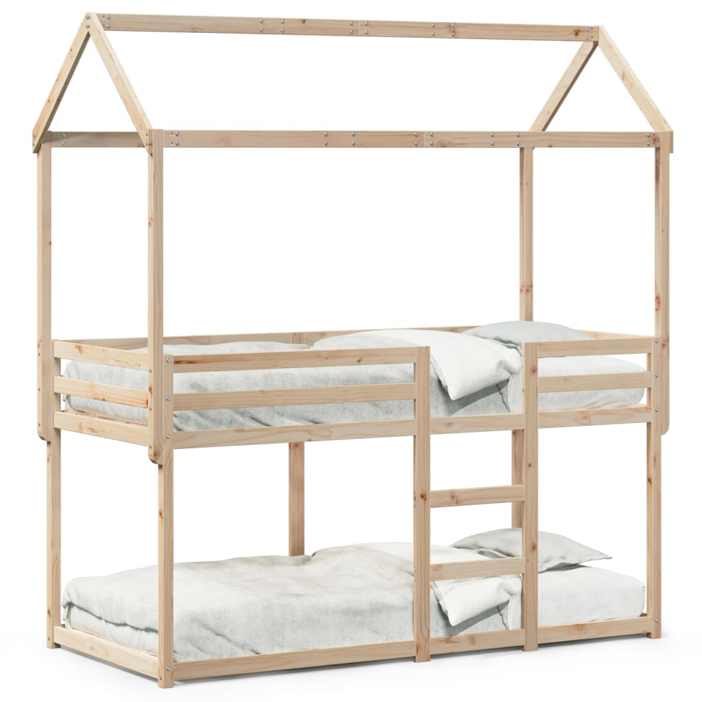 Etagenbett ohne Matratze 90x190 cm Massivholz Kiefer