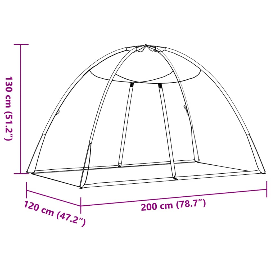 Moskito-Netzzelt Mongolisch 220 Mesh Weiß 200x120x130 cm