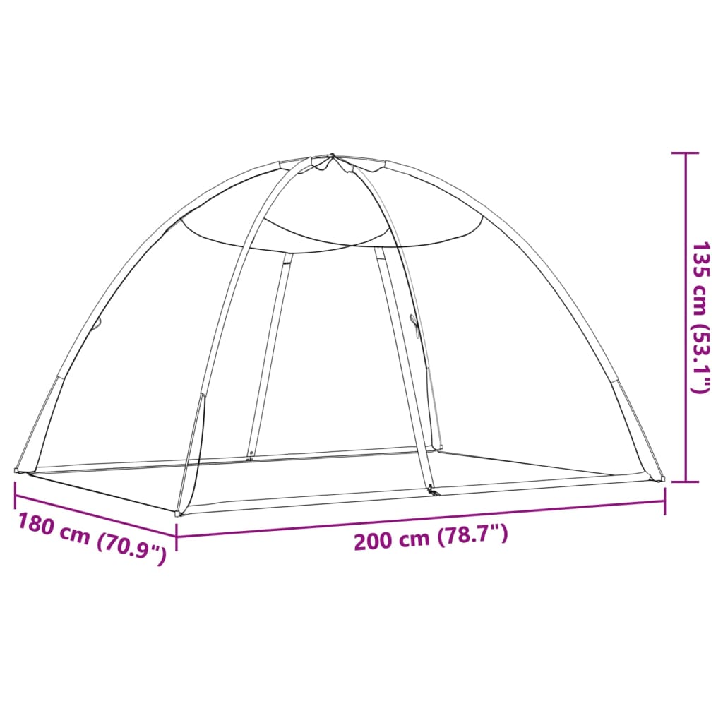 Moskito-Netzzelt Mongolisch 220 Mesh Weiß 200x180x135 cm