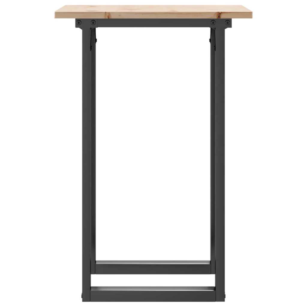 Esstisch O-Gestell 50x50x75 cm Massivholz Kiefer und Stahl