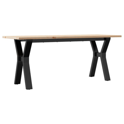 Couchtisch Y-Gestell 110x40x45 cm Massivholz Kiefer & Stahl