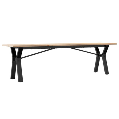 Couchtisch Y-Gestell 160x40x45 cm Massivholz Kiefer & Stahl