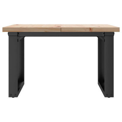 Couchtisch O-Gestell 70x70x40,5cm Massivholz Kiefer & Stahl