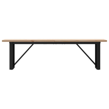 Couchtisch O-Gestell 160x40x45,5 cm Massivholz Kiefer Stahl