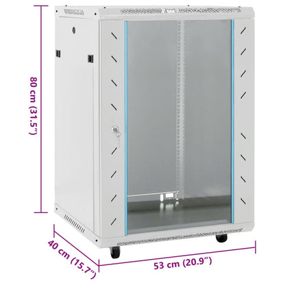 15U Netzwerkschrank auf Rollen 19" IP20 60x45x86 cm