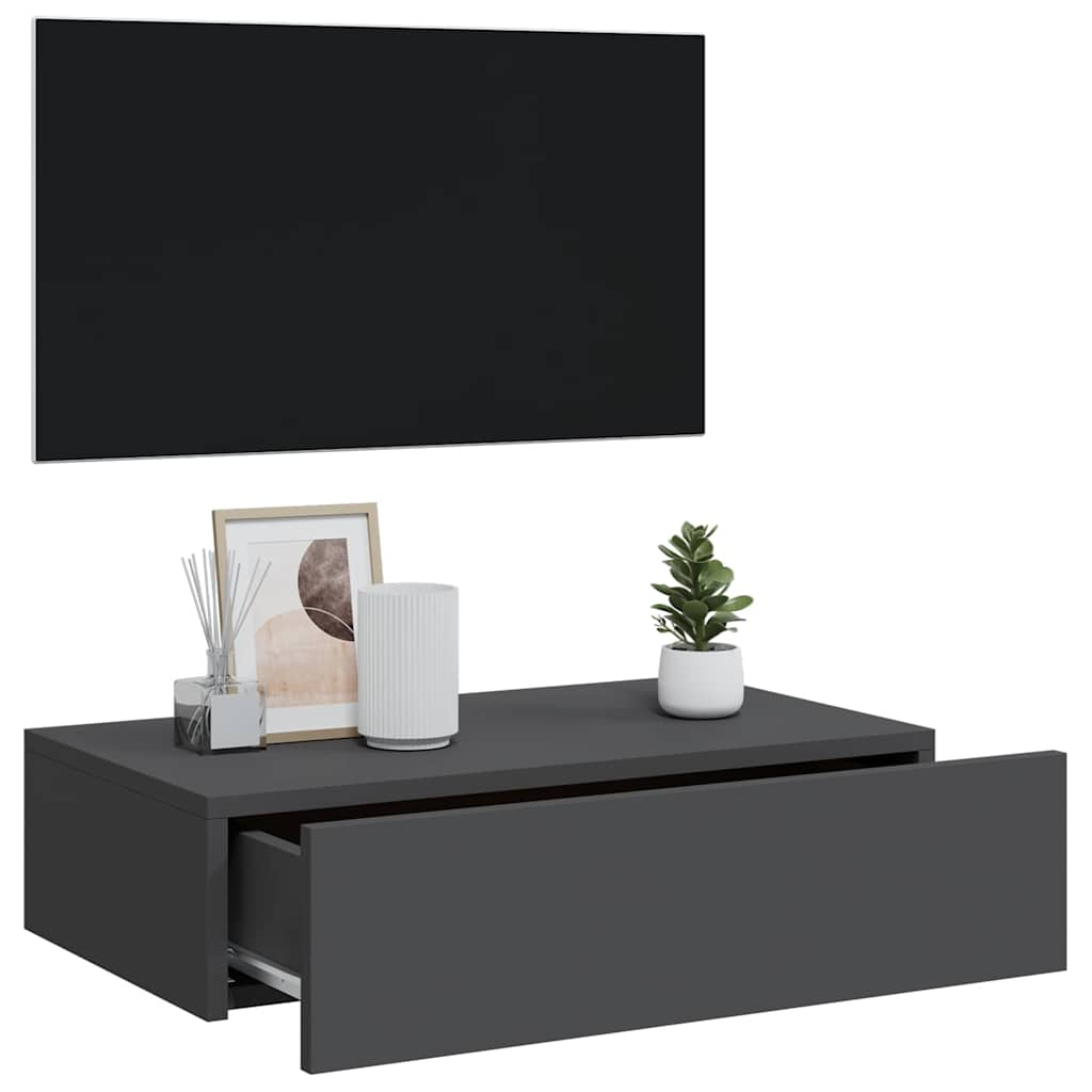 TV-Schrank mit LED-Leuchten Grau 60x35x15,5 cm