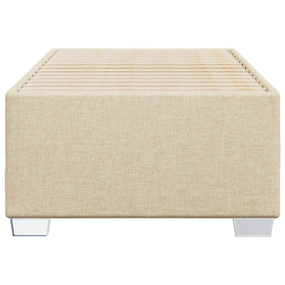 Bettgestell ohne Matratze Creme 80x200 cm Stoff