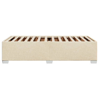 Bettgestell ohne Matratze Creme 80x200 cm Stoff