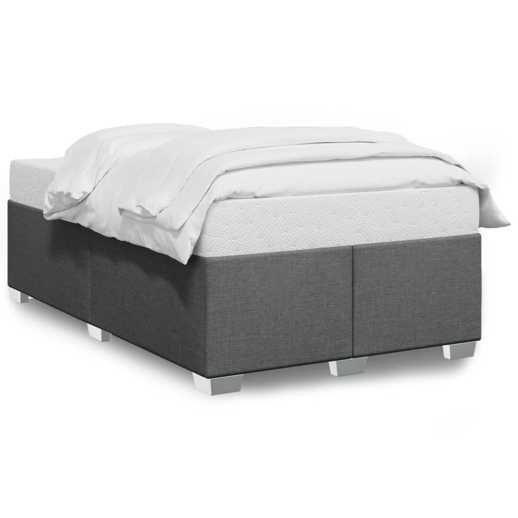Bettgestell ohne Matratze Dunkelgrau 120x200 cm Stoff