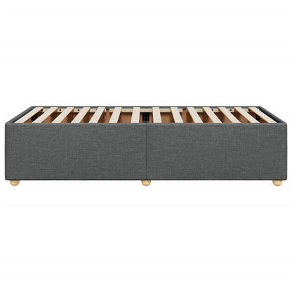Bettgestell ohne Matratze Dunkelgrau 80x200 cm Stoff