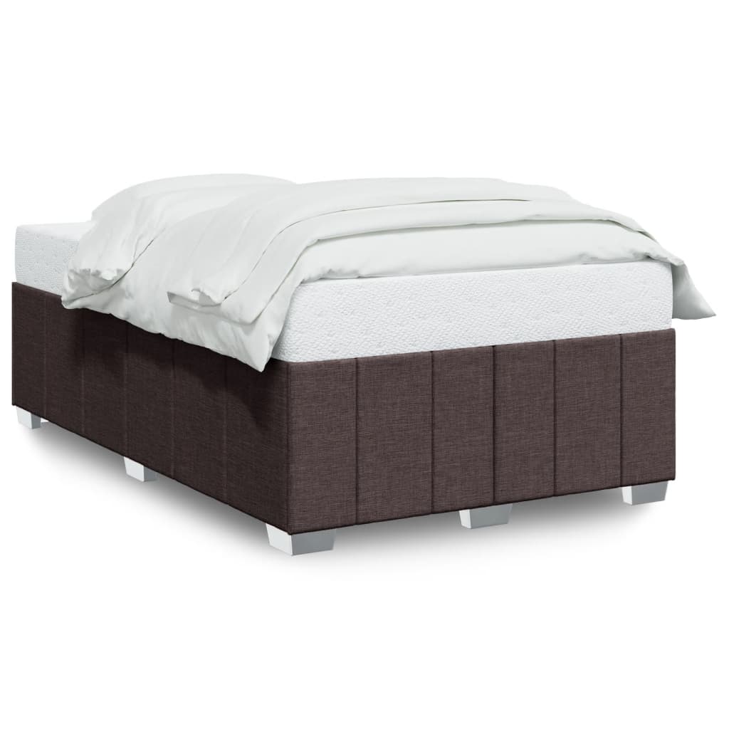 Bettgestell ohne Matratze Dunkelbraun 120x200 cm Stoff