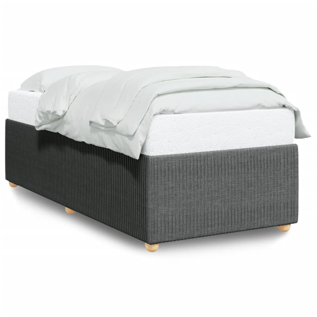 Bettgestell ohne Matratze Dunkelgrau 90x190 cm Stoff