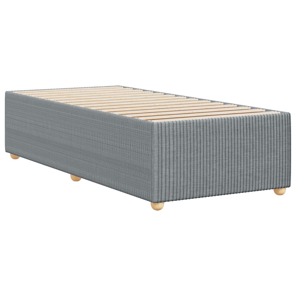 Bettgestell ohne Matratze Hellgrau 100x200 cm Stoff