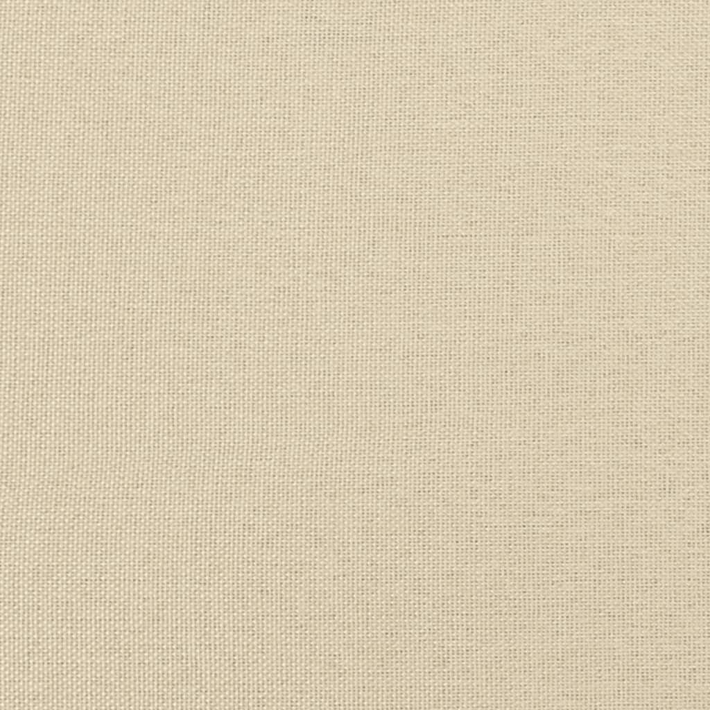 Bettgestell ohne Matratze Creme 100x200 cm Stoff
