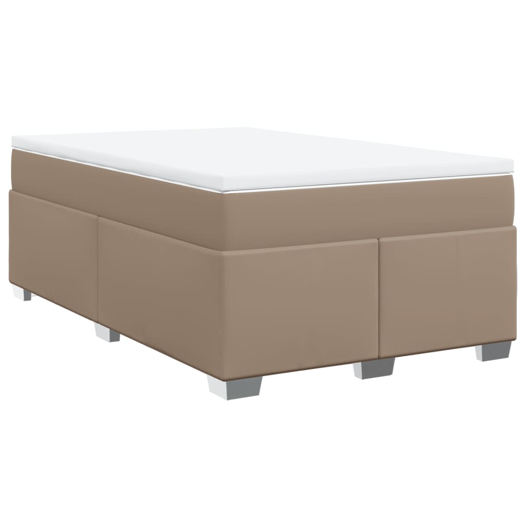 Boxspringbett Matratze Cappuccino-Braun 120x190 cm Kunstleder