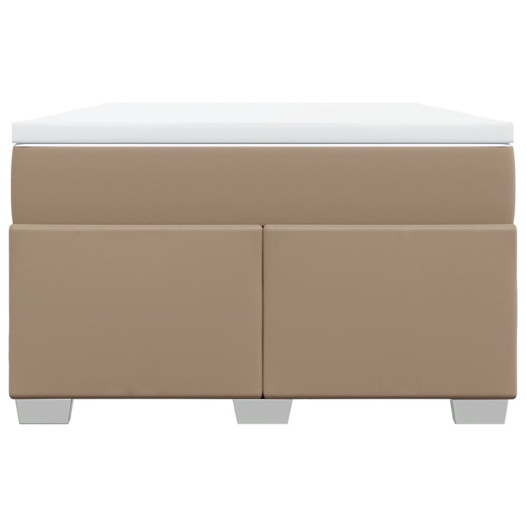 Boxspringbett Matratze Cappuccino-Braun 120x190 cm Kunstleder