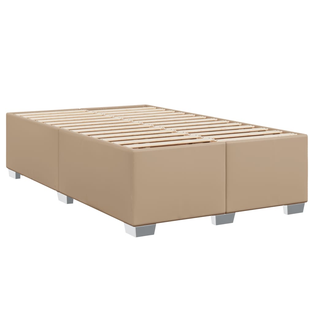 Boxspringbett Matratze Cappuccino-Braun 120x190 cm Kunstleder