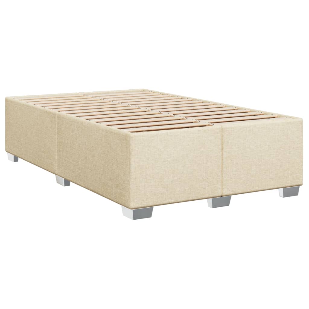 Boxspringbett mit Matratze Creme 100x200 cm Stoff