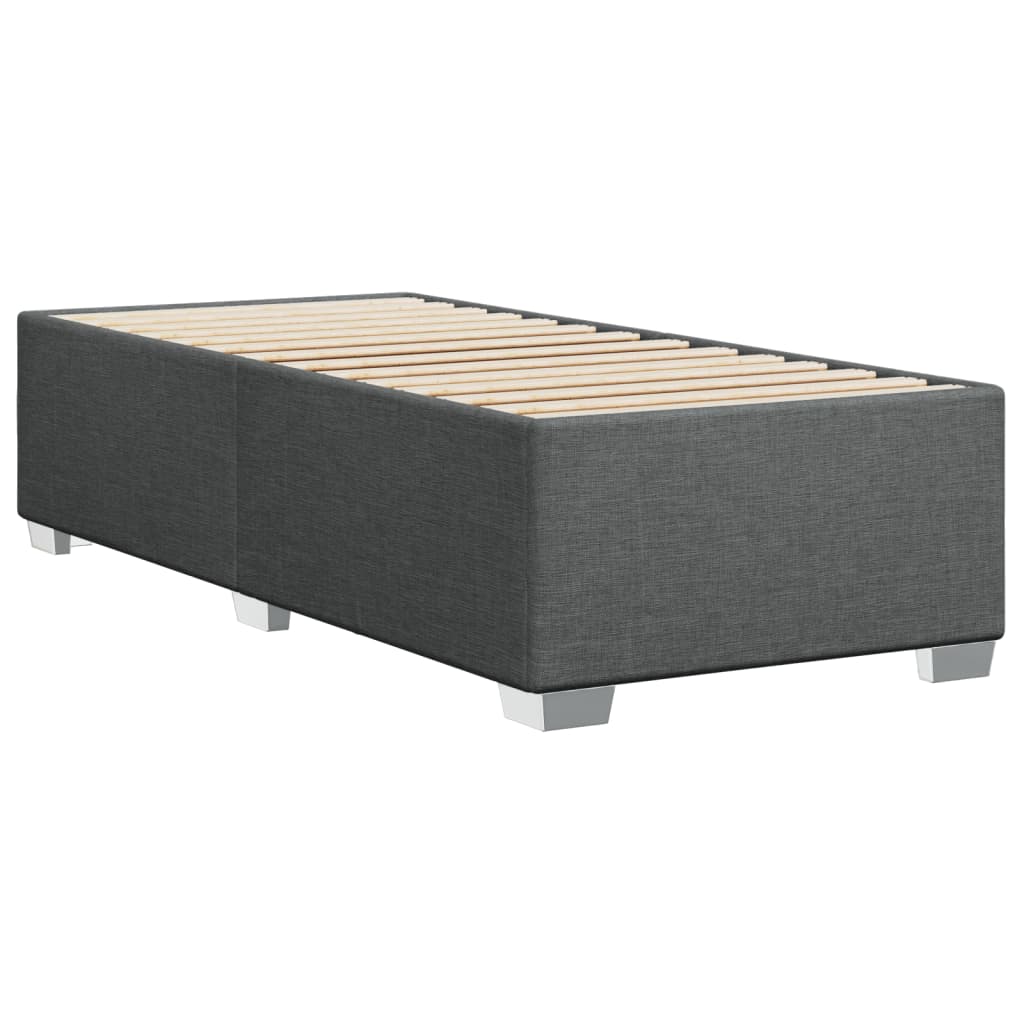 Boxspringbett mit Matratze Dunkelgrau 90x190 cm Stoff