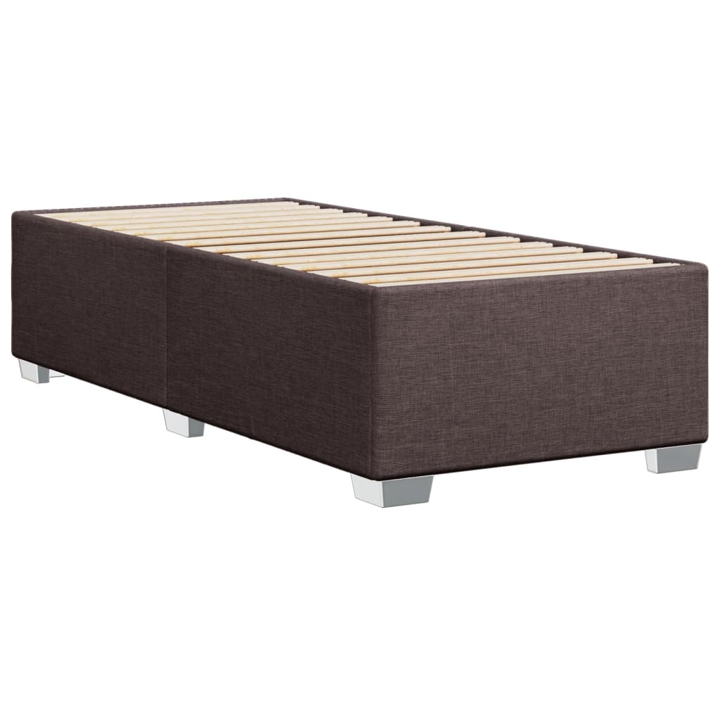 Boxspringbett mit Matratze Dunkelbraun 90x190 cm Stoff