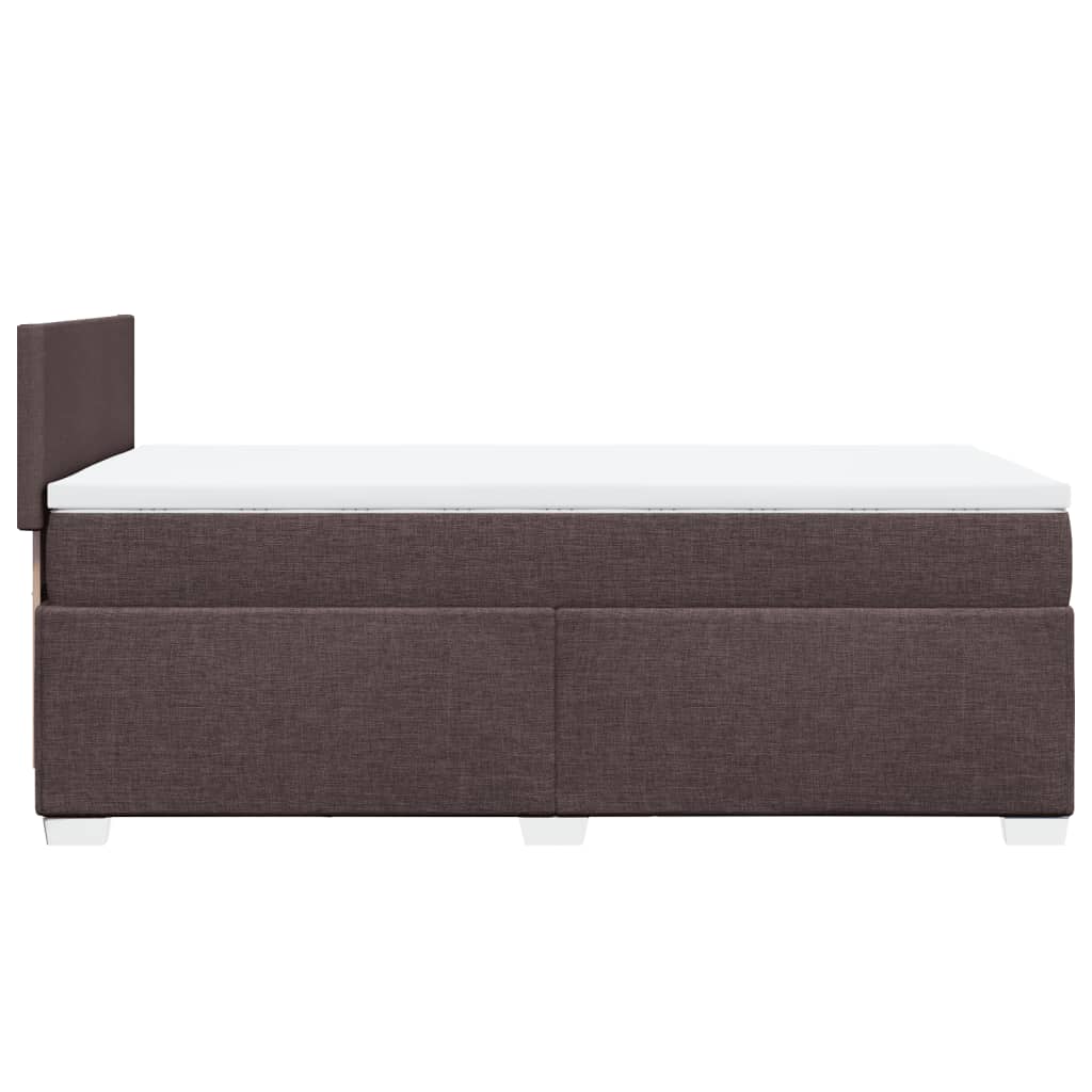 Boxspringbett mit Matratze Dunkelbraun 90x190 cm Stoff