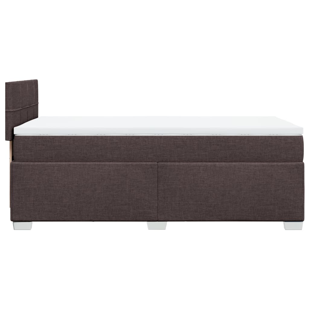 Boxspringbett mit Matratze Dunkelbraun 90x190 cm Stoff