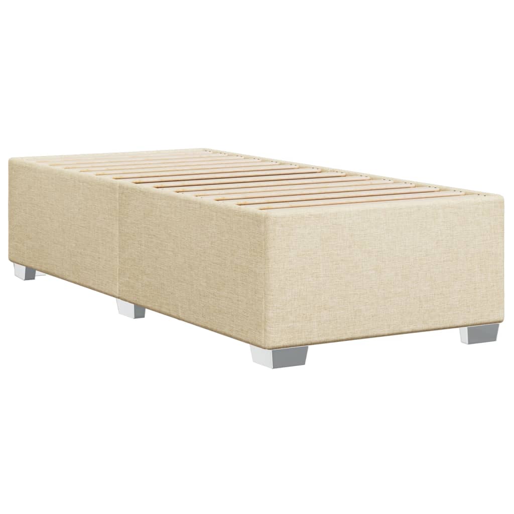 Boxspringbett mit Matratze Creme 90x200 cm Stoff