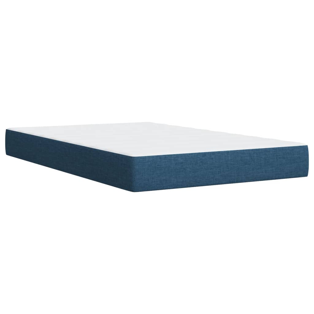 Boxspringbett mit Matratze Blau 90x200 cm Stoff