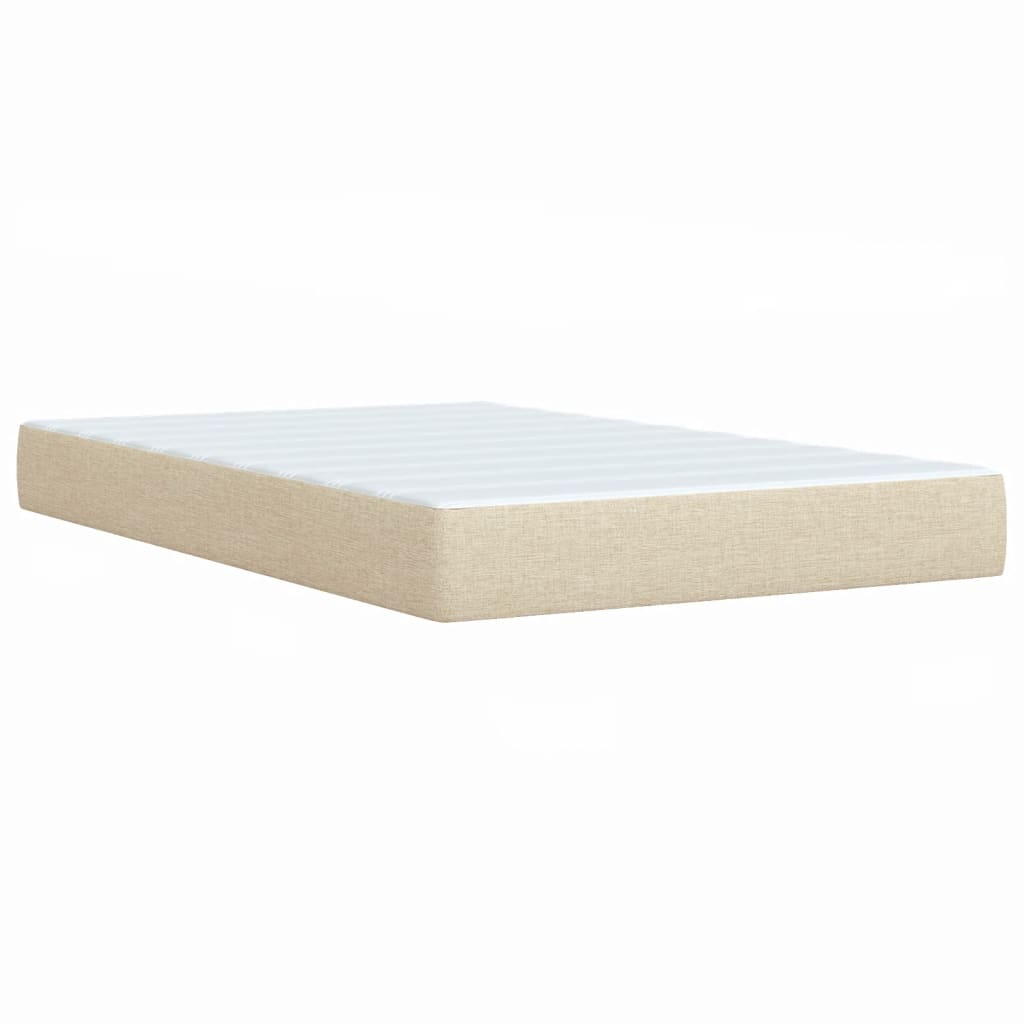 Boxspringbett mit Matratze Creme 100x200 cm Stoff