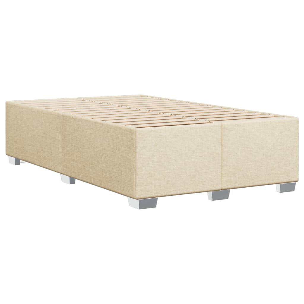 Boxspringbett mit Matratze Creme 120x200 cm Stoff