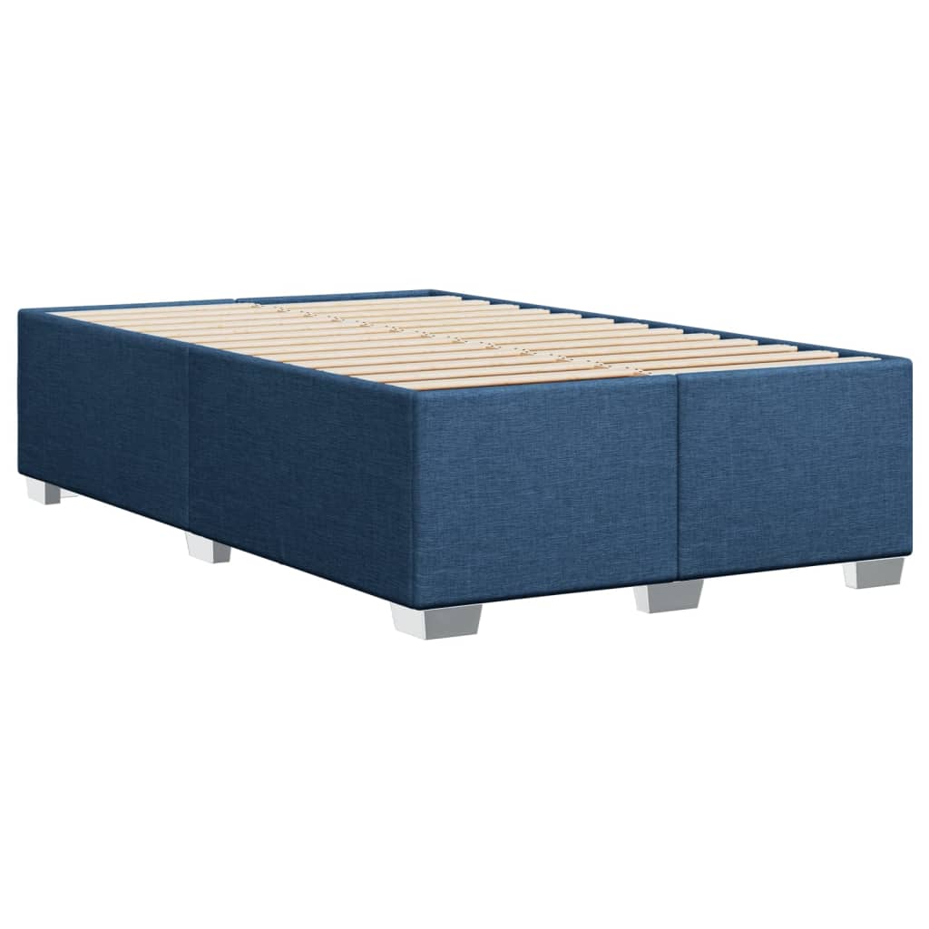 Boxspringbett mit Matratze Blau 120x200 cm Stoff