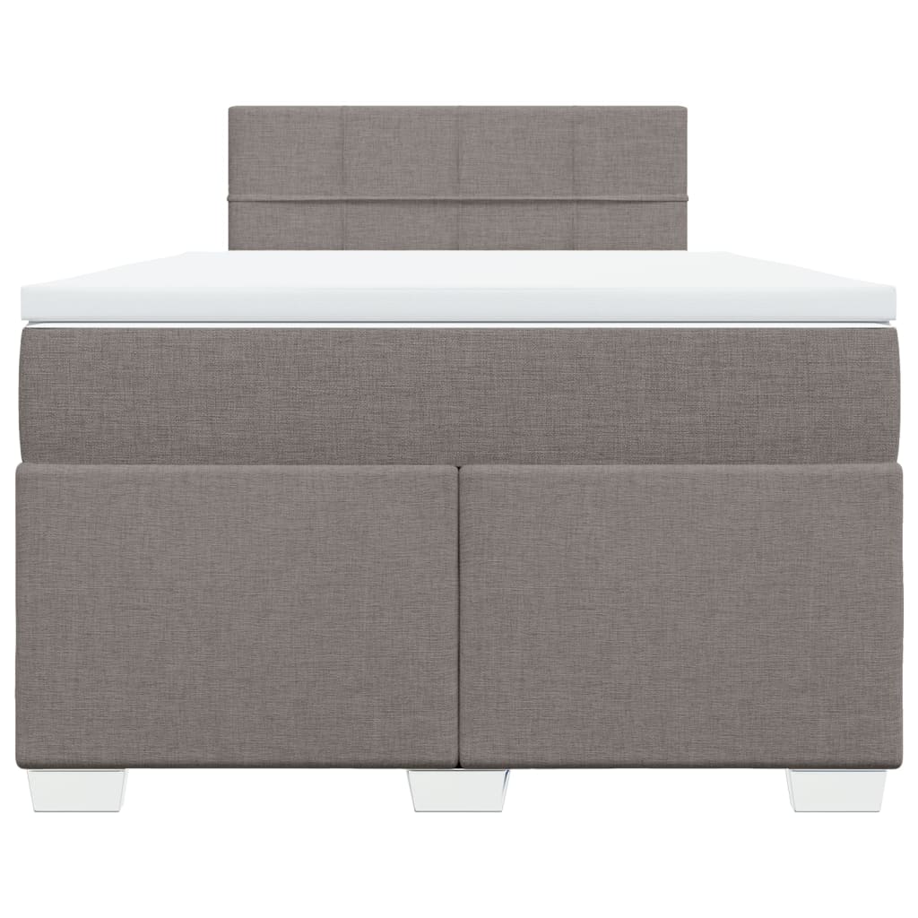 Boxspringbett mit Matratze Taupe 120x200 cm Stoff