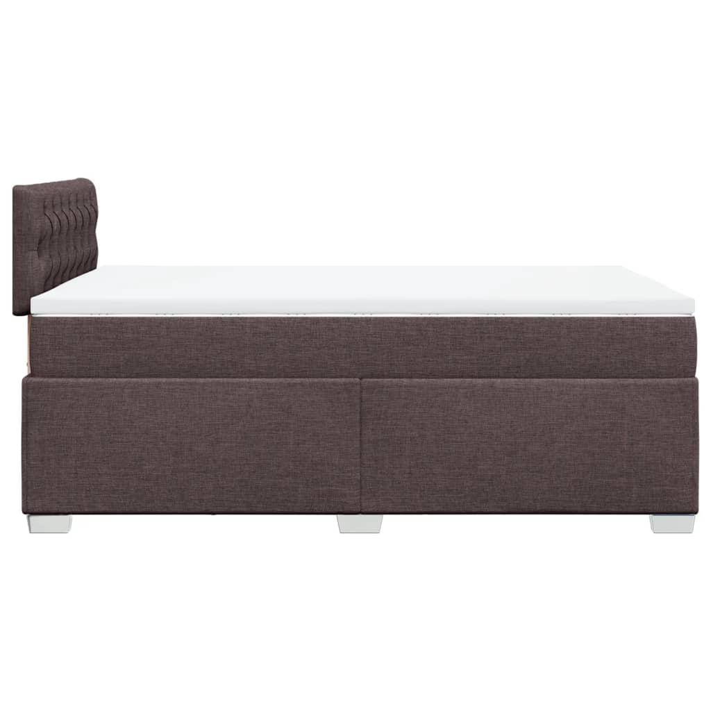 Boxspringbett mit Matratze Dunkelbraun 120x200 cm Stoff