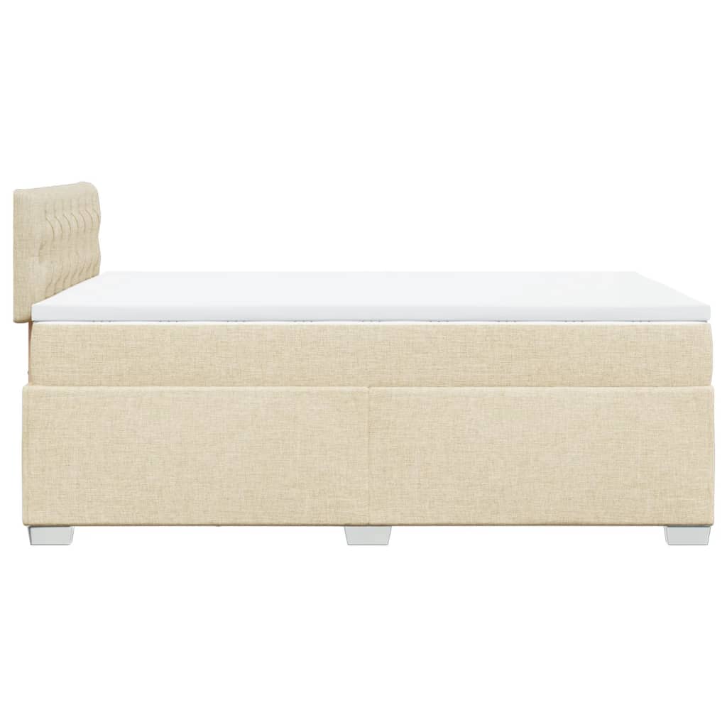 Boxspringbett mit Matratze Creme 120x200 cm Stoff