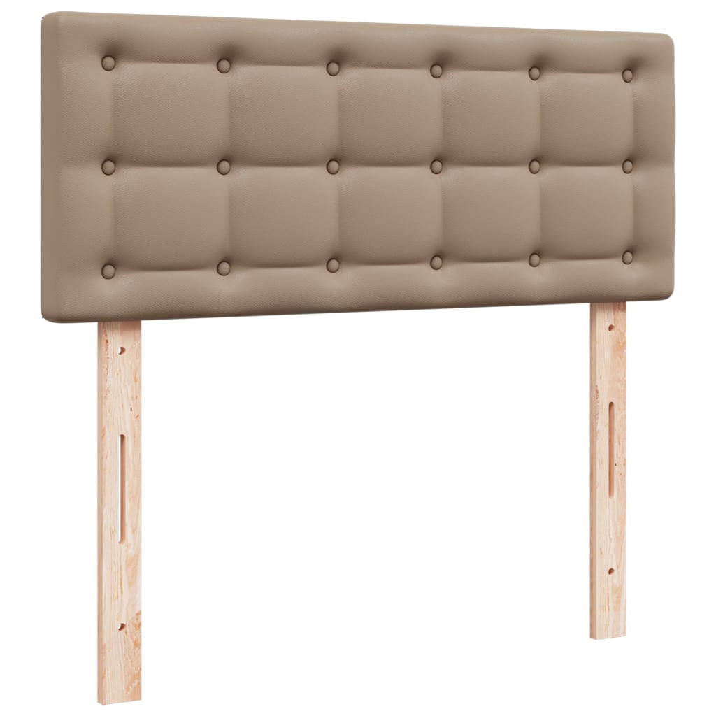 Boxspringbett mit Matratze Cappuccino-Braun 80x200cm Kunstleder