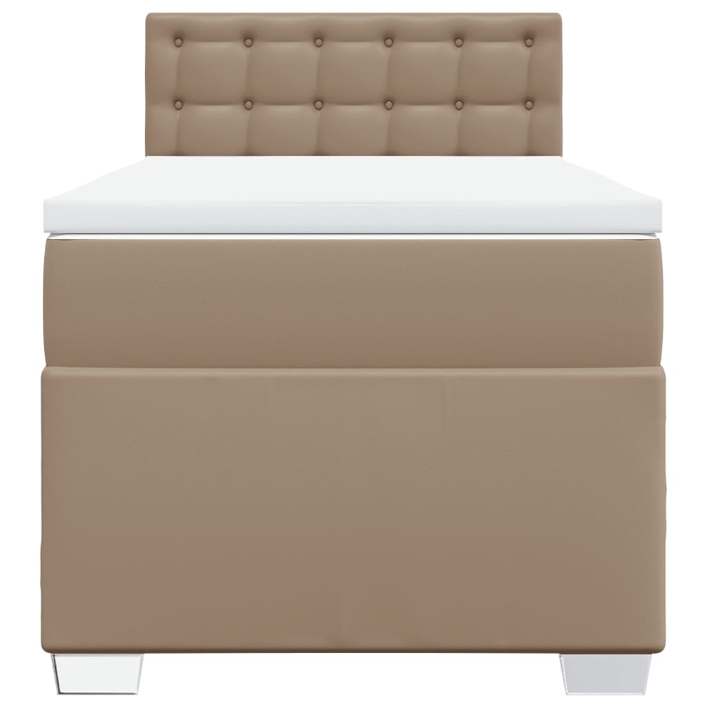 Boxspringbett Matratze Cappuccino-Braun 100x200cm Kunstleder