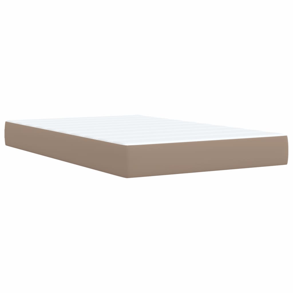 Boxspringbett Matratze Cappuccino-Braun 120x190 cm Kunstleder