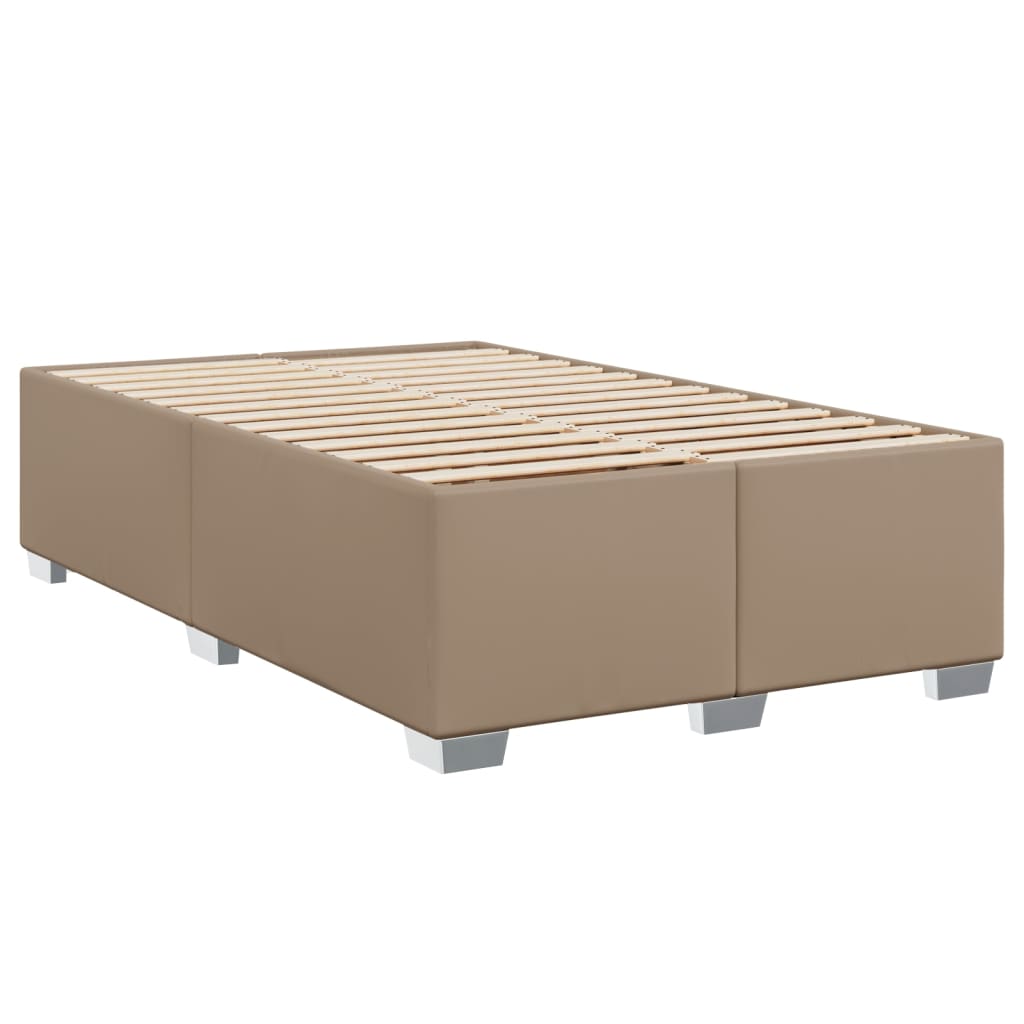 Boxspringbett Matratze Cappuccino-Braun 120x190 cm Kunstleder