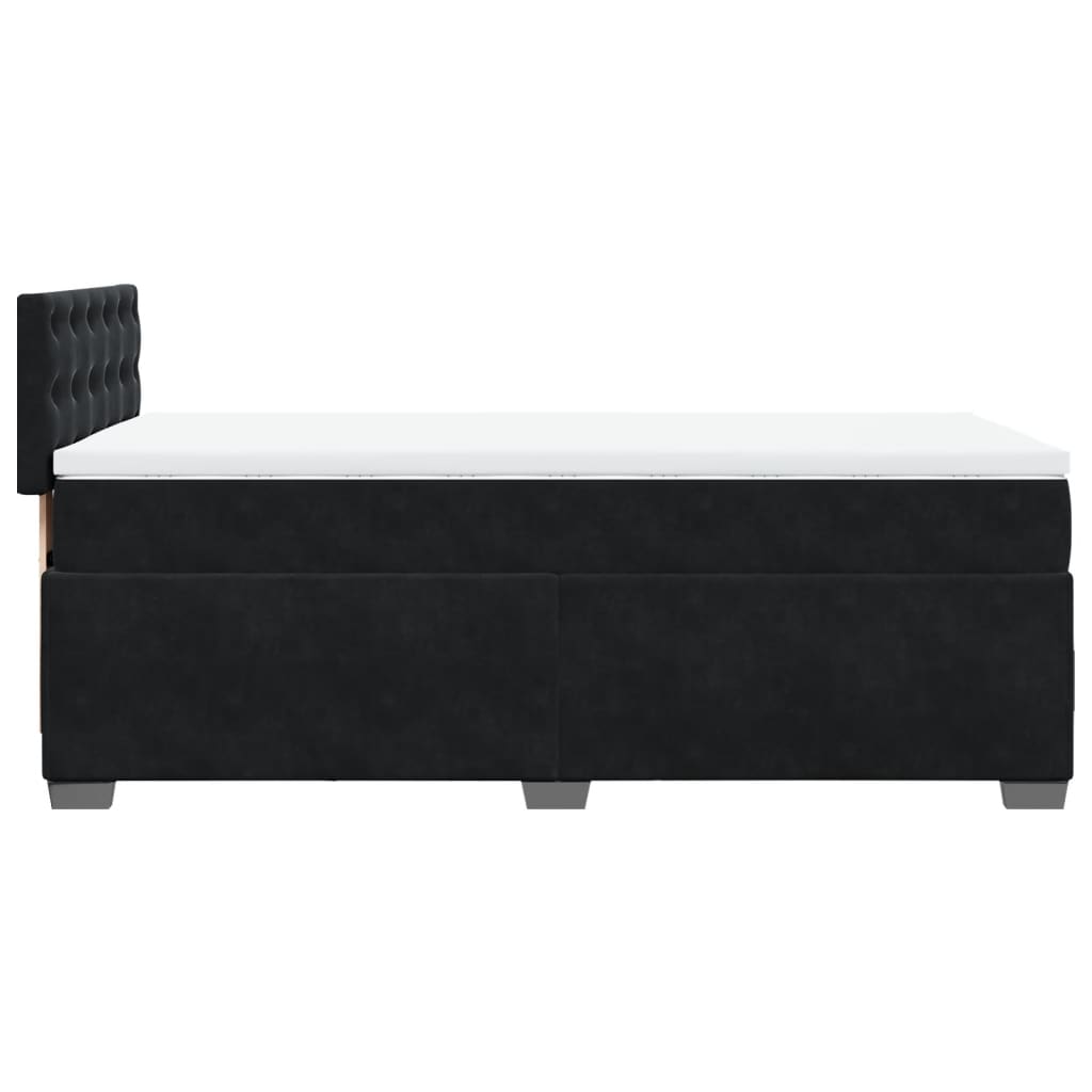 Boxspringbett mit Matratze Schwarz Samt