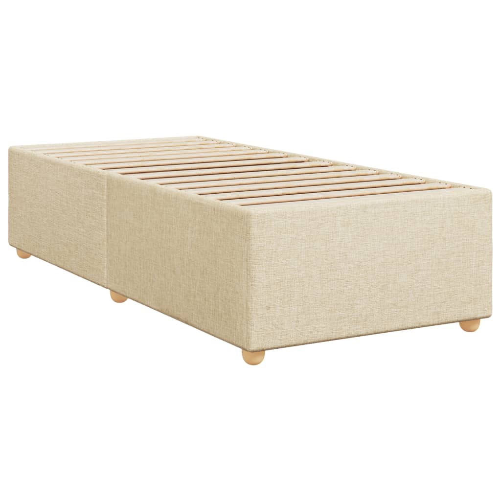 Boxspringbett mit Matratze Creme 80x200 cm Stoff