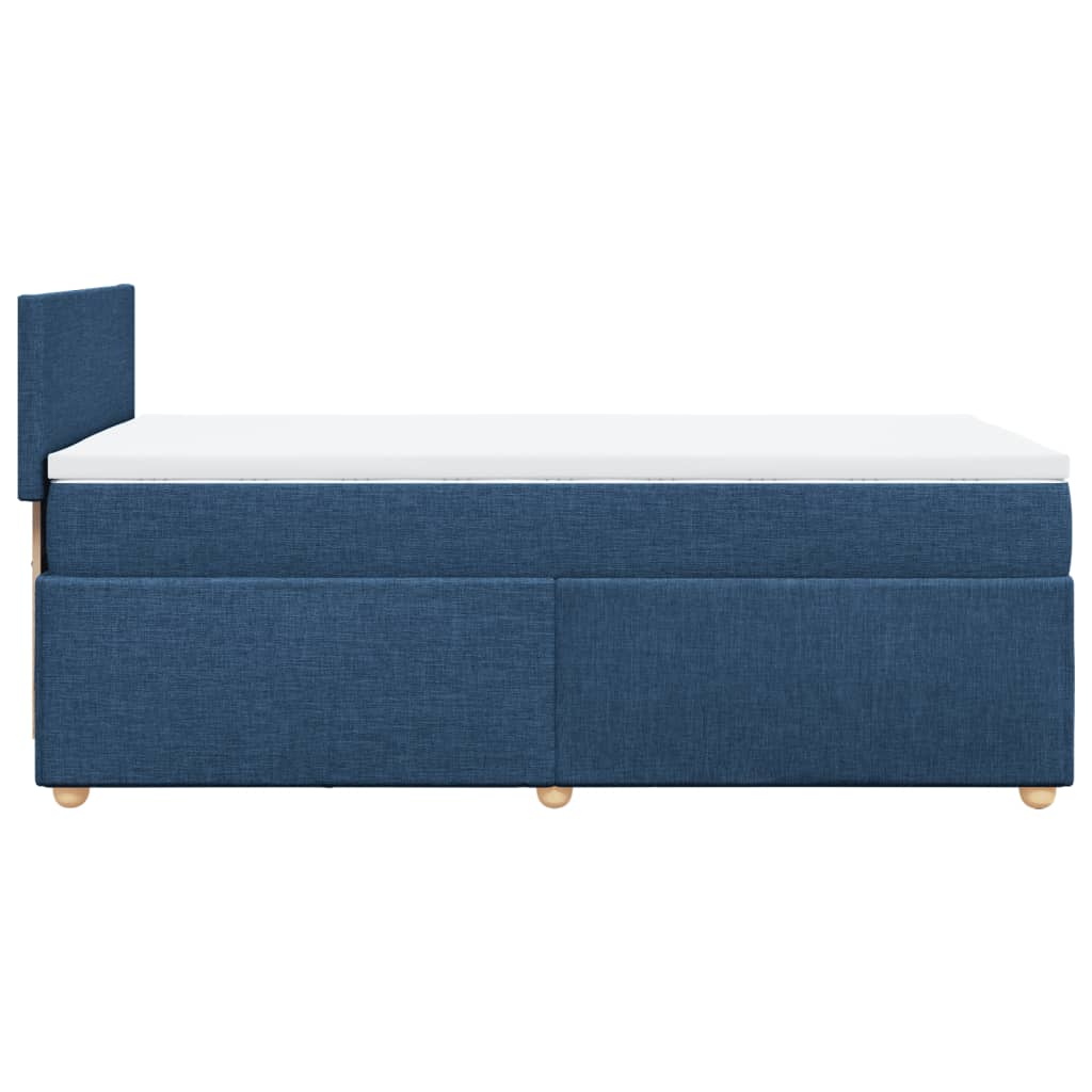 Boxspringbett mit Matratze Blau 90x190 cm Stoff