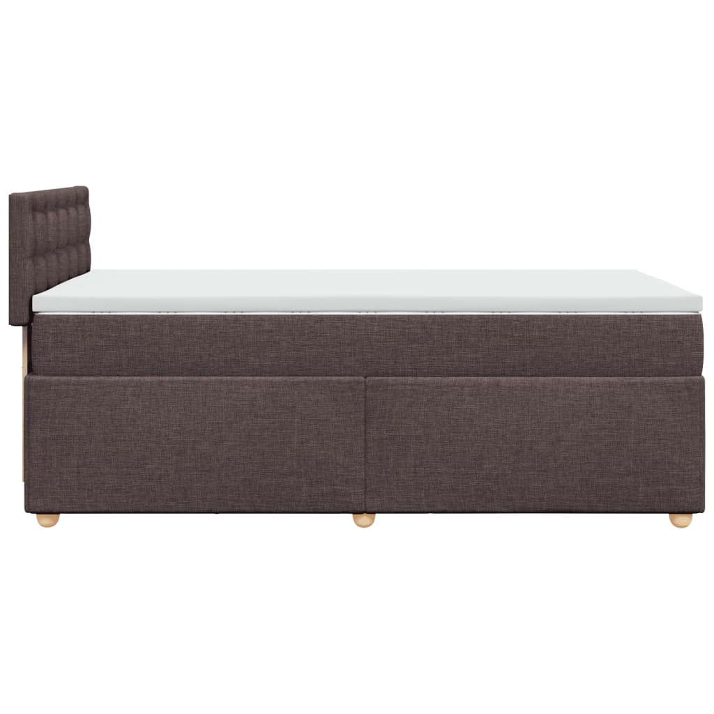 Boxspringbett mit Matratze Dunkelbraun 90x190 cm Stoff