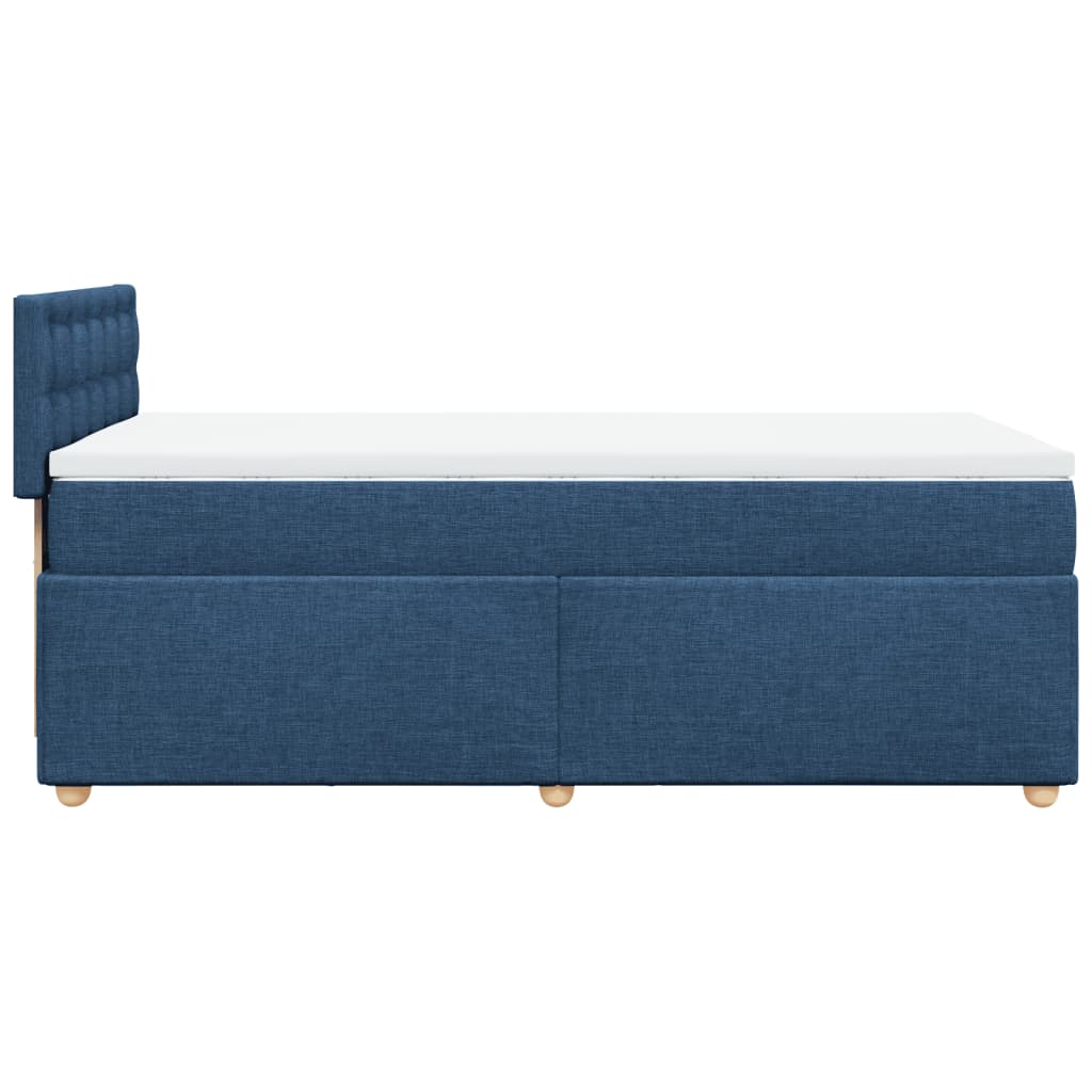 Boxspringbett mit Matratze Blau 90x190 cm Stoff