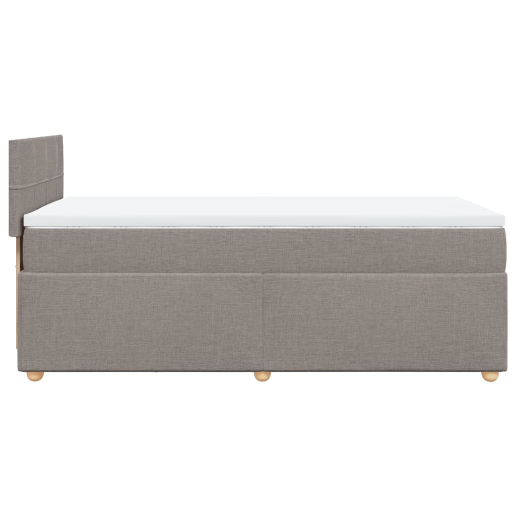 Boxspringbett mit Matratze Taupe 100x200 cm Stoff